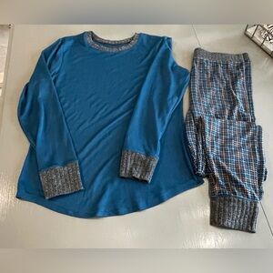 Cuddl Duds Womens  Plaid Soft Pajamas Loungewear 2 Pc Sets Sz M